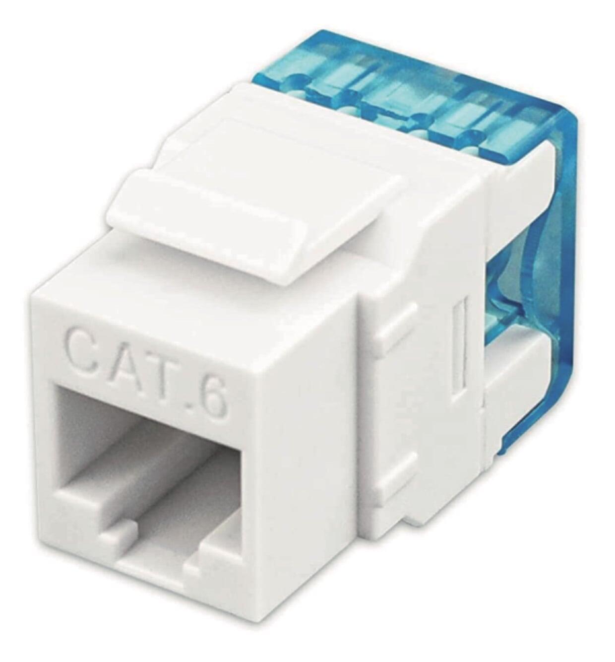Frutto Keystone RJ45 UTP Cat.6 180° Bianco