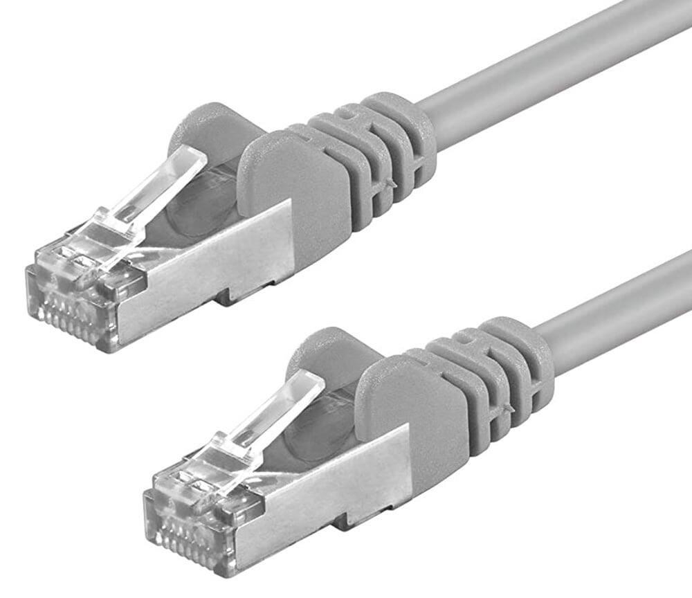 Cavo di Rete Patch in CCA Cat.5E Schermato F/UTP 0,25 m Grigio