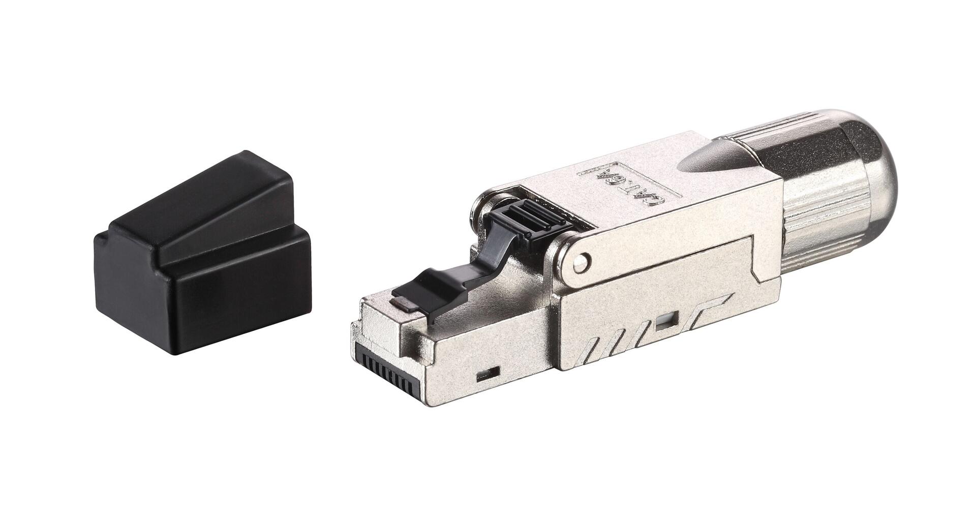 Plug RJ45 Cat.6A Schermato STP Tooless