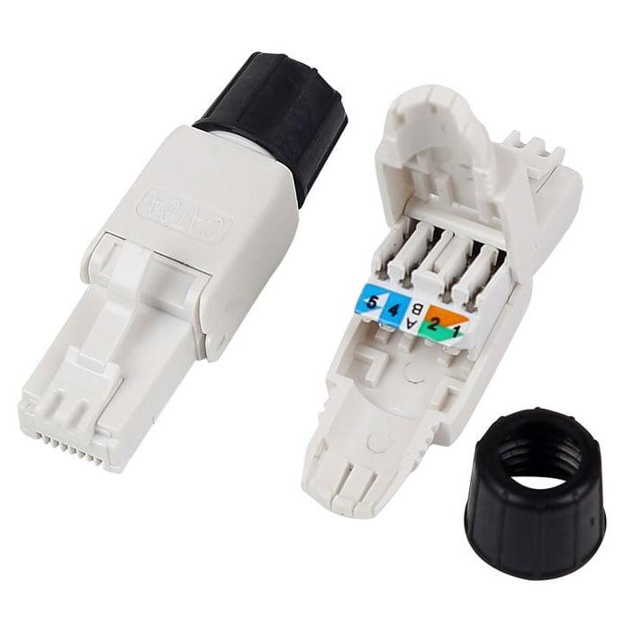 Plug Cat.6A RJ45 UTP Toolless con Copriconnettore