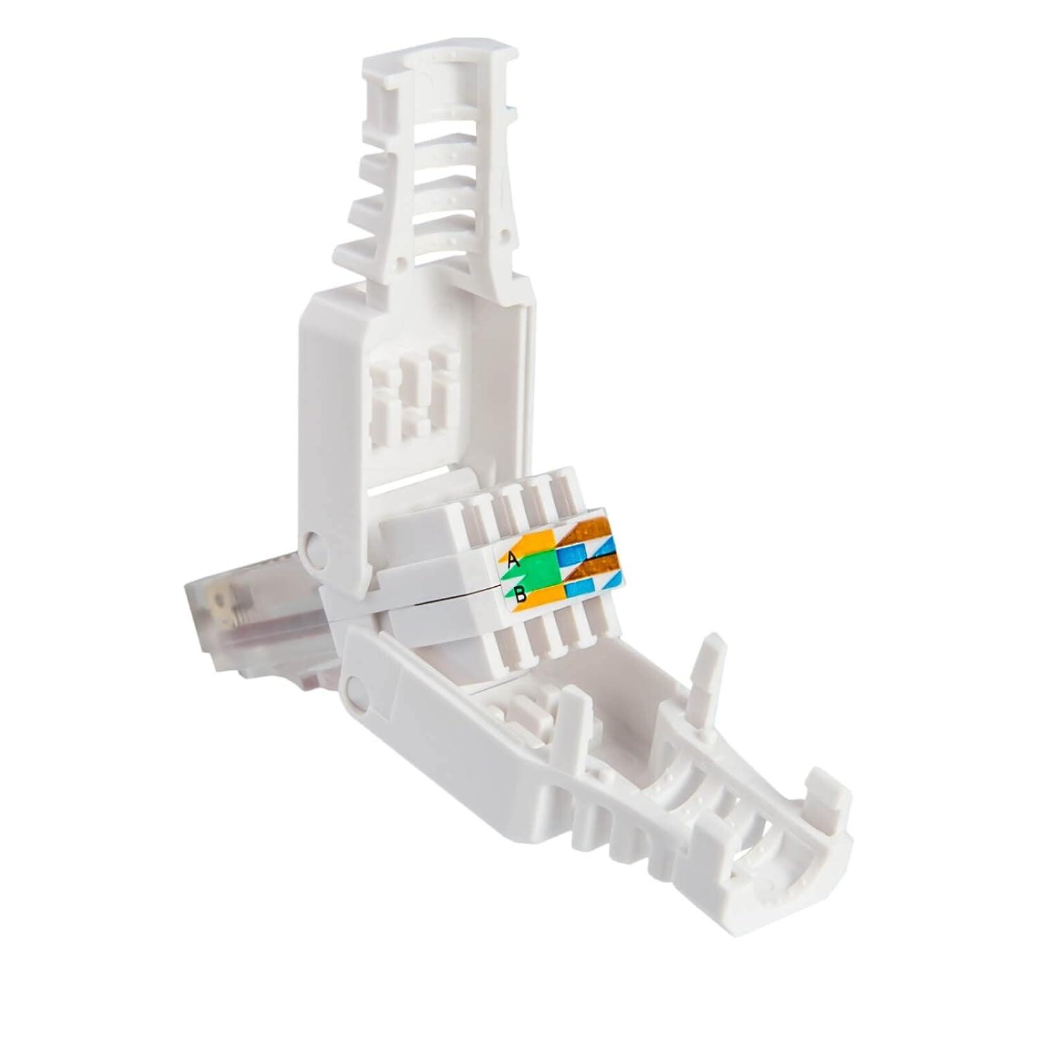 Plug Cat.6A RJ45 UTP Toolless con Copriconnettore