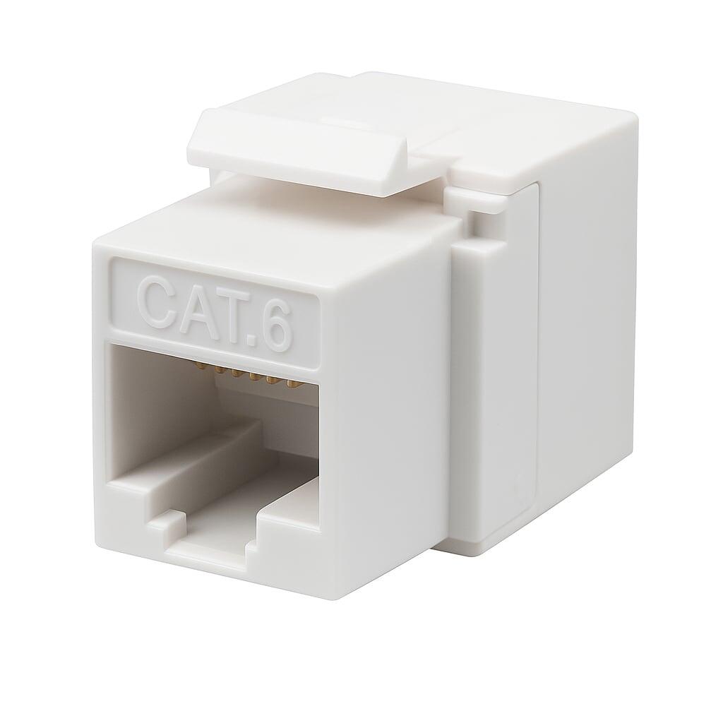 Frutto Keystone RJ45 Cat.6 UTP 180° Toolless Bianco
