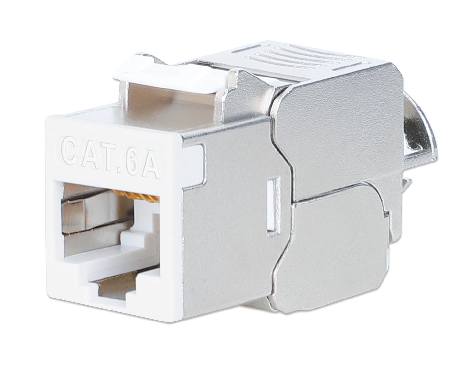 Frutto Keystone RJ45 Cat.6A 10G Slim STP Toolless Bianco