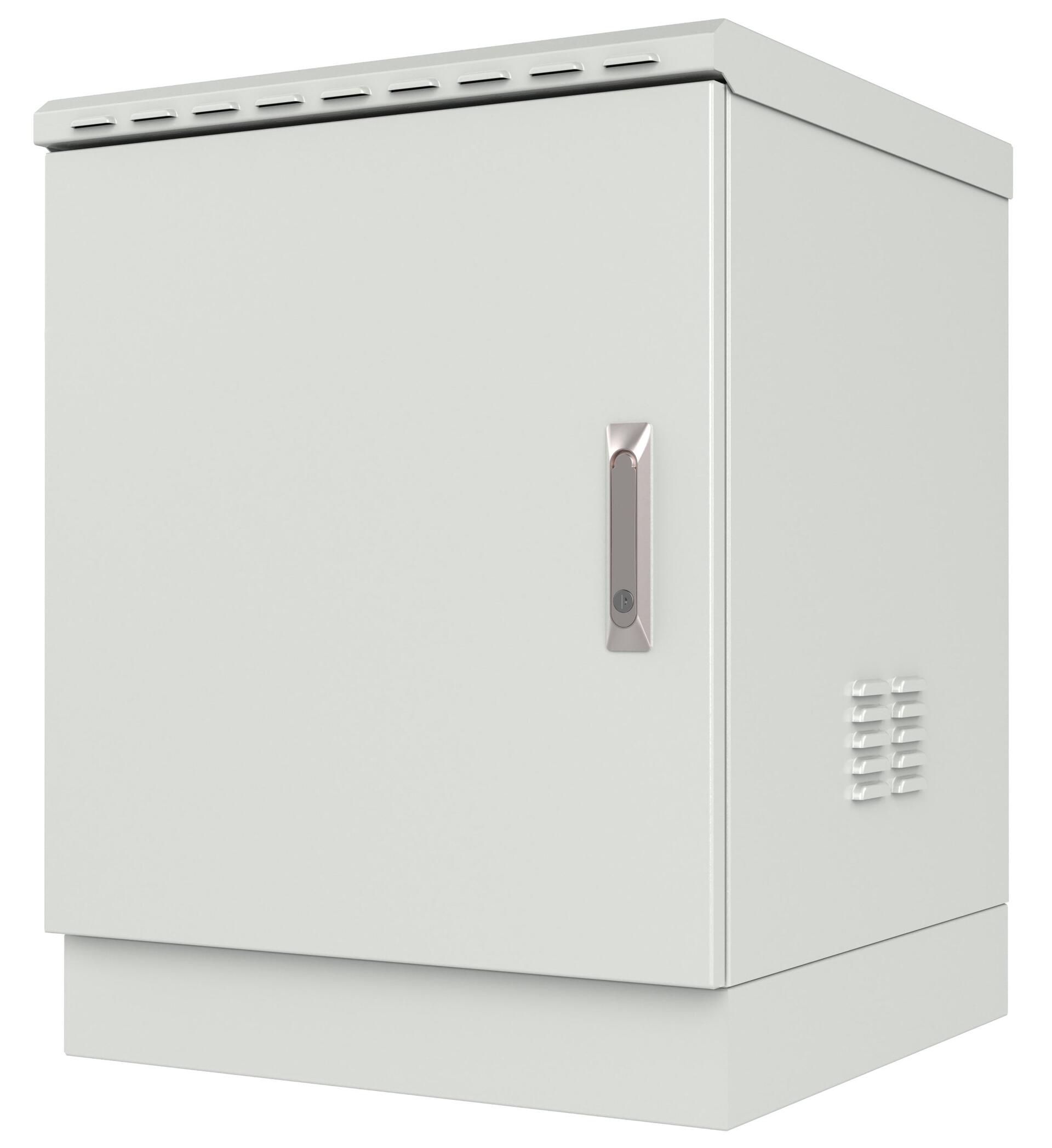 Armadio Rack 19'' a Pavimento 12U Grigio IP66 Doppia Porta Cieca prof. 600 mm