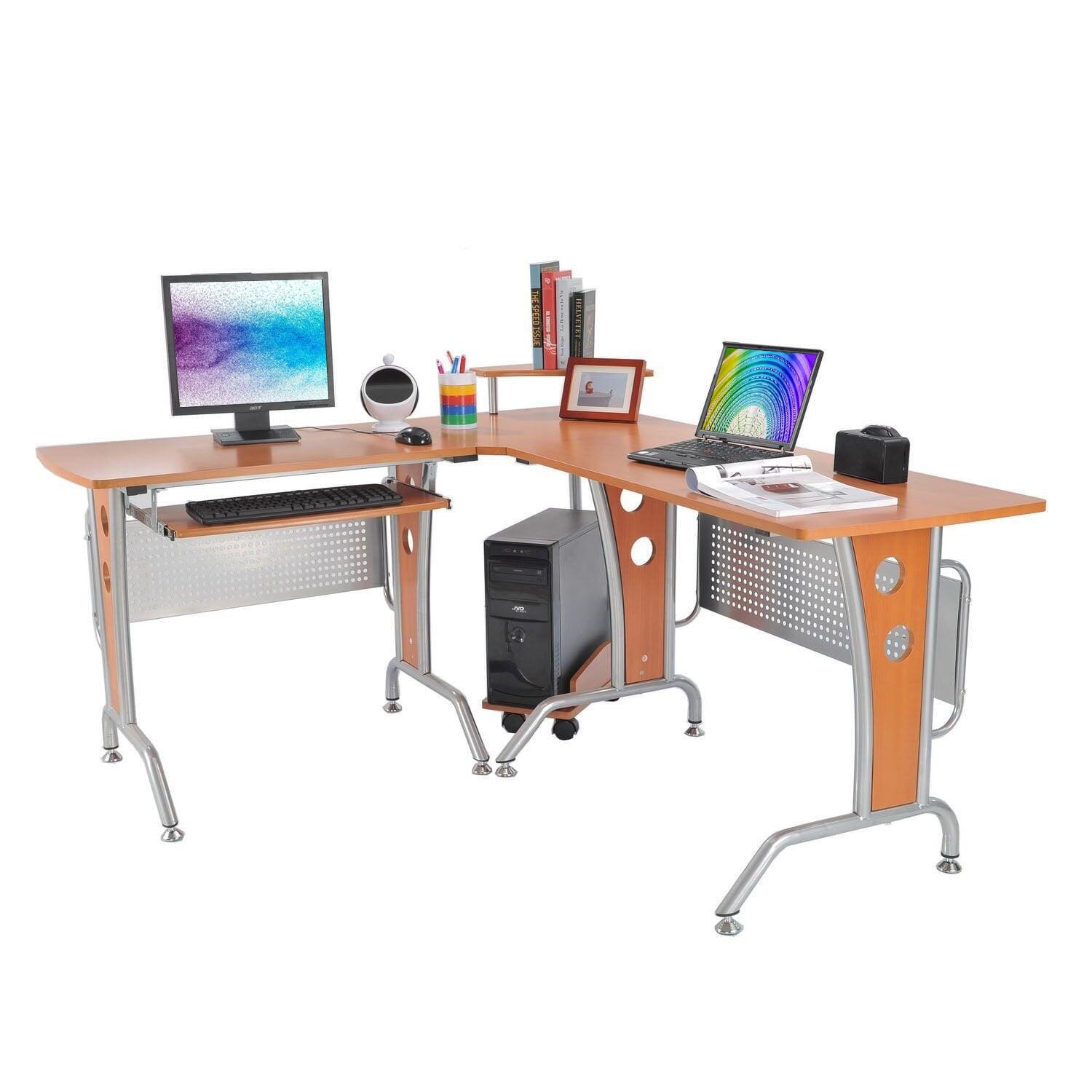 Scrivania per Computer Angolare in Ciliegio