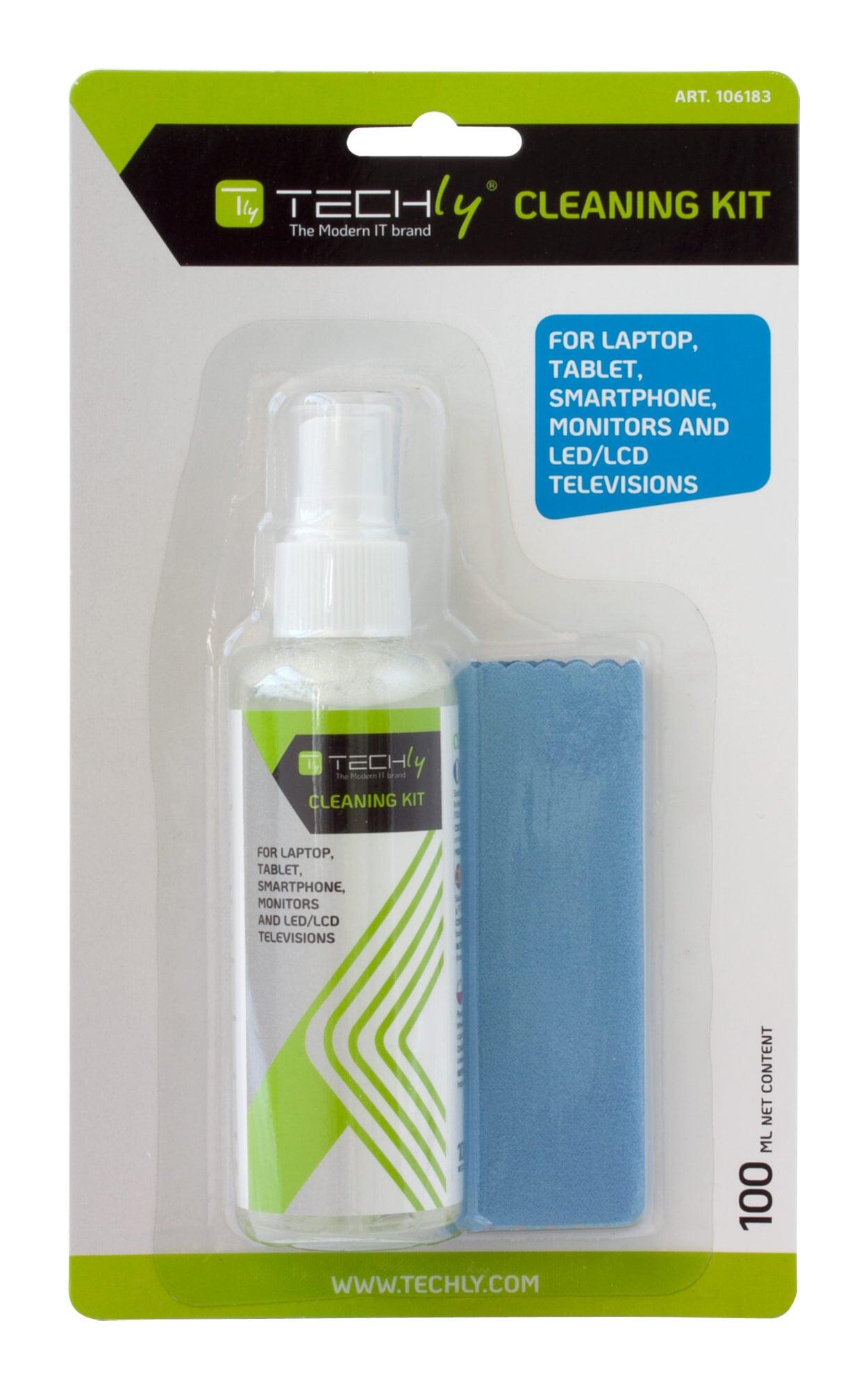 Kit di Pulizia per Monitor LCD 100ml con Panno Microfibra