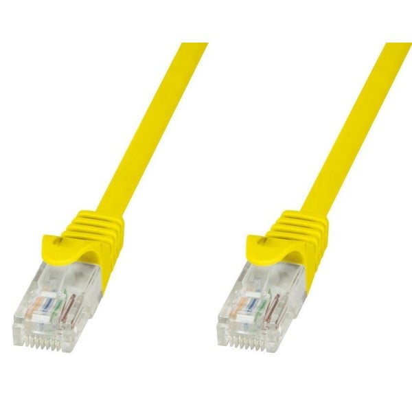 Cavo di Rete Patch in Rame Cat.6 Giallo UTP 1m