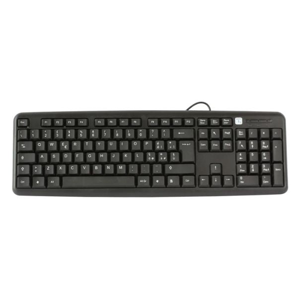 Tastiera USB 105 Tasti Layout Italiano Nero