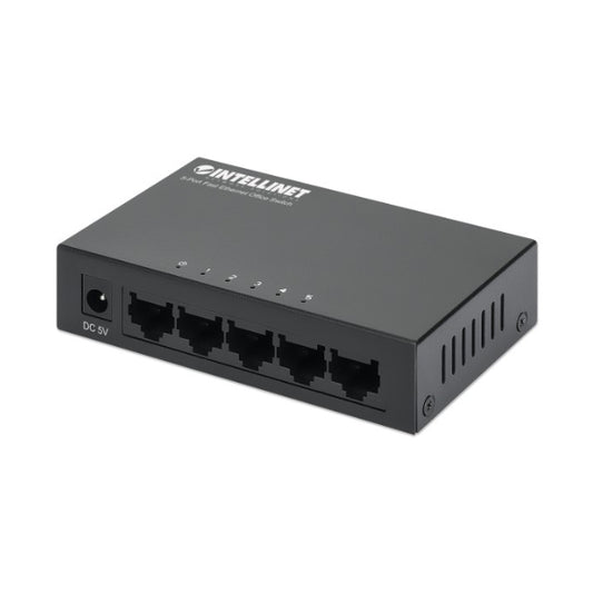 Switch Hub Ethernet 10/100 Mbps 5 Porte Desktop in Metallo