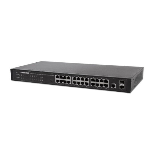 Switch 24 porte Web-Managed Gigabit Ethernet con 2 porte SFP