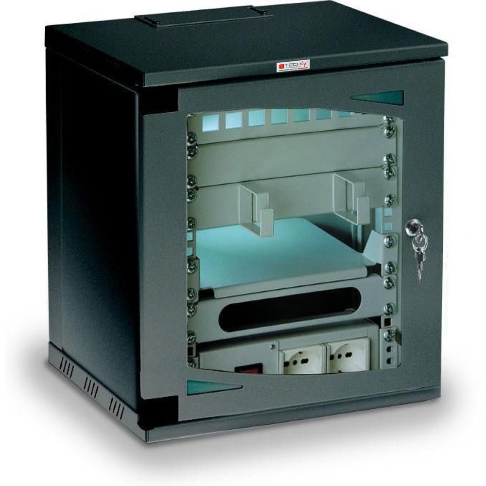 Armadio Rack 10'' a Muro 7 Unità Nero