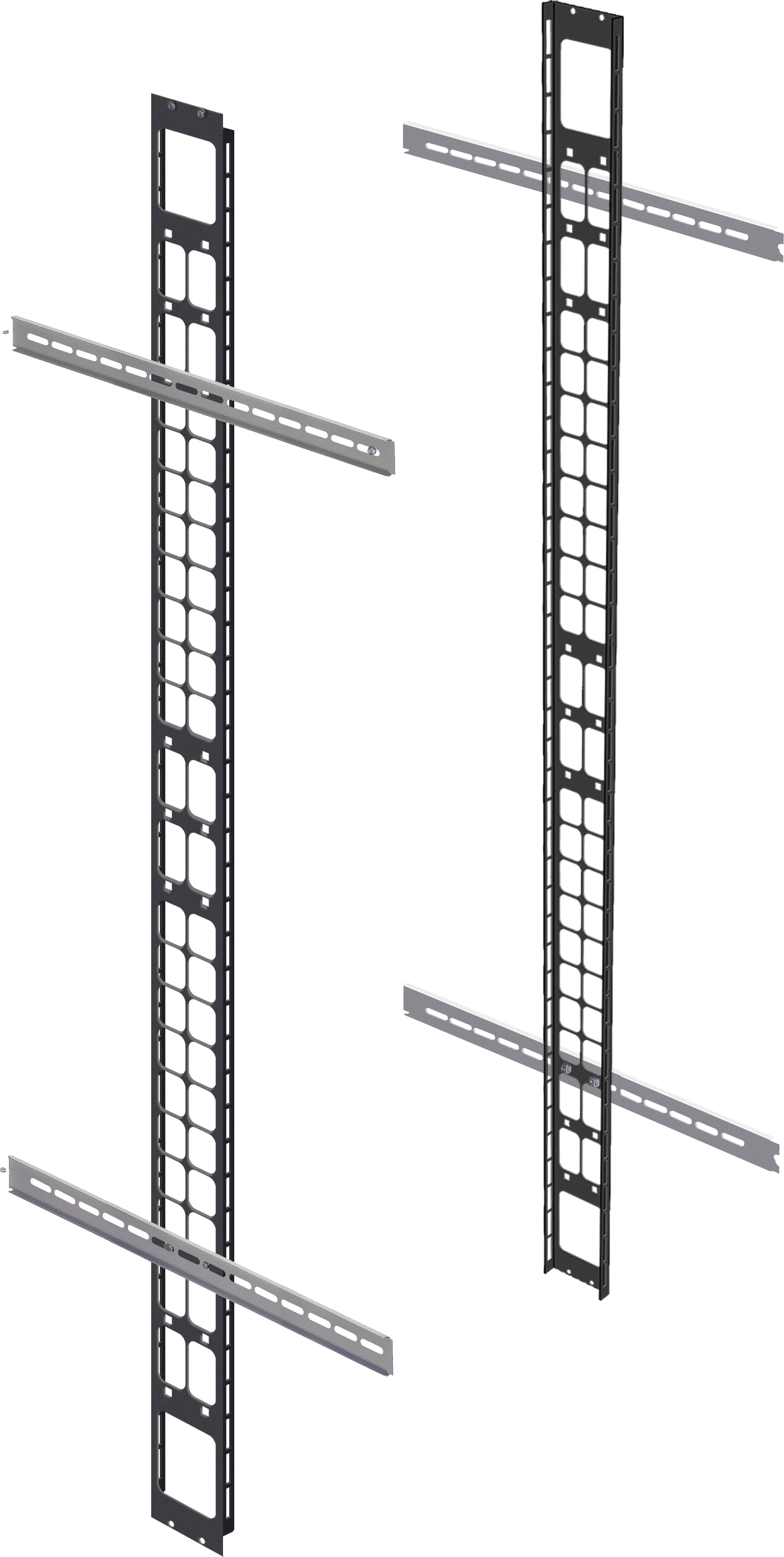 Canala Discesa Cavi per Armadi Rack 19'' Profondi 600 mm Nero