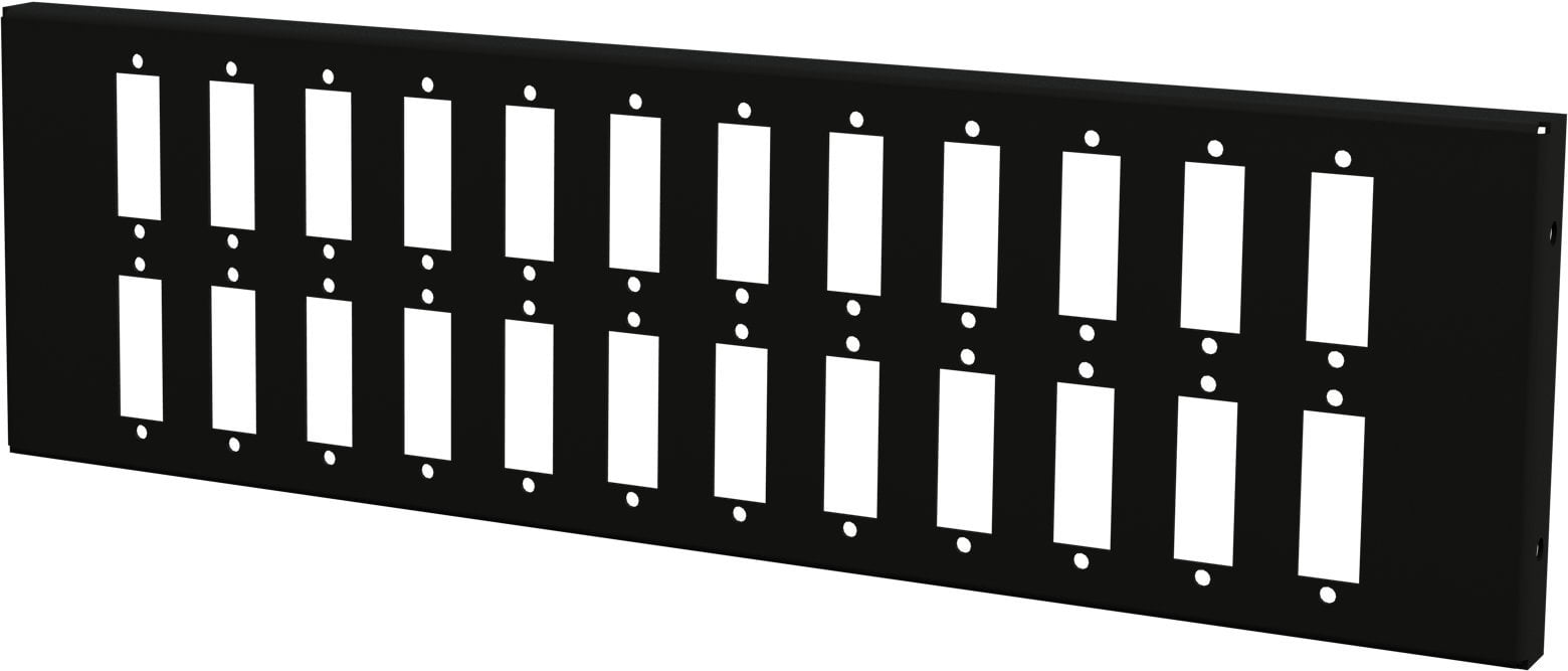 Piastra Adattatrice per 24 Adattatori a Bussola SC Duplex o 24 LC-Quad, Nera