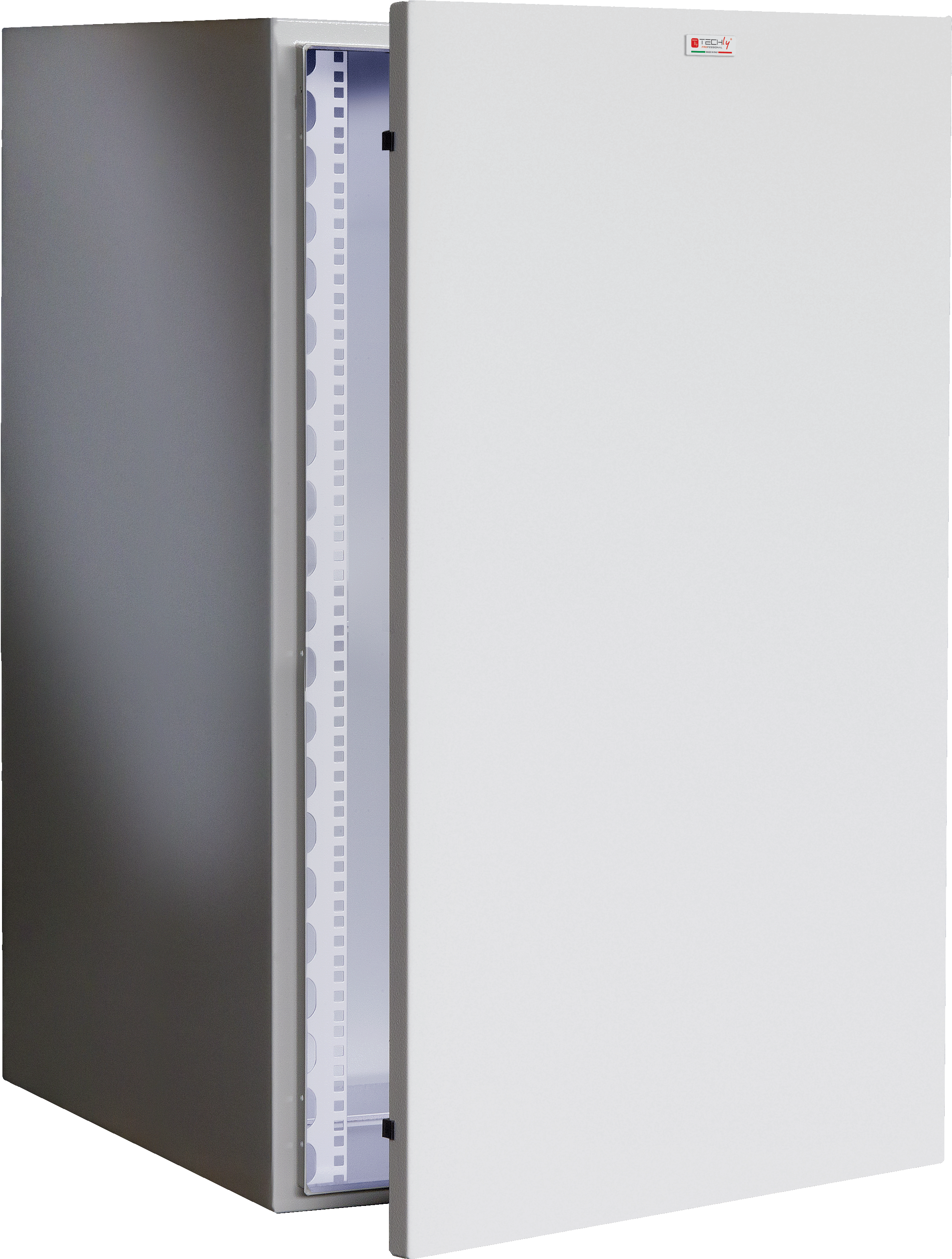 Armadio Rack 19'' a muro 17U grigio IP65 porta cieca prof. 400 mm