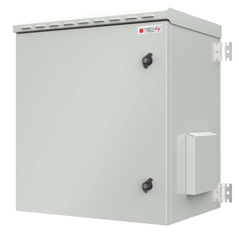 Armadio Rack 19'' a Parete 12U Grigio IP55 Porta Cieca prof. 450 mm