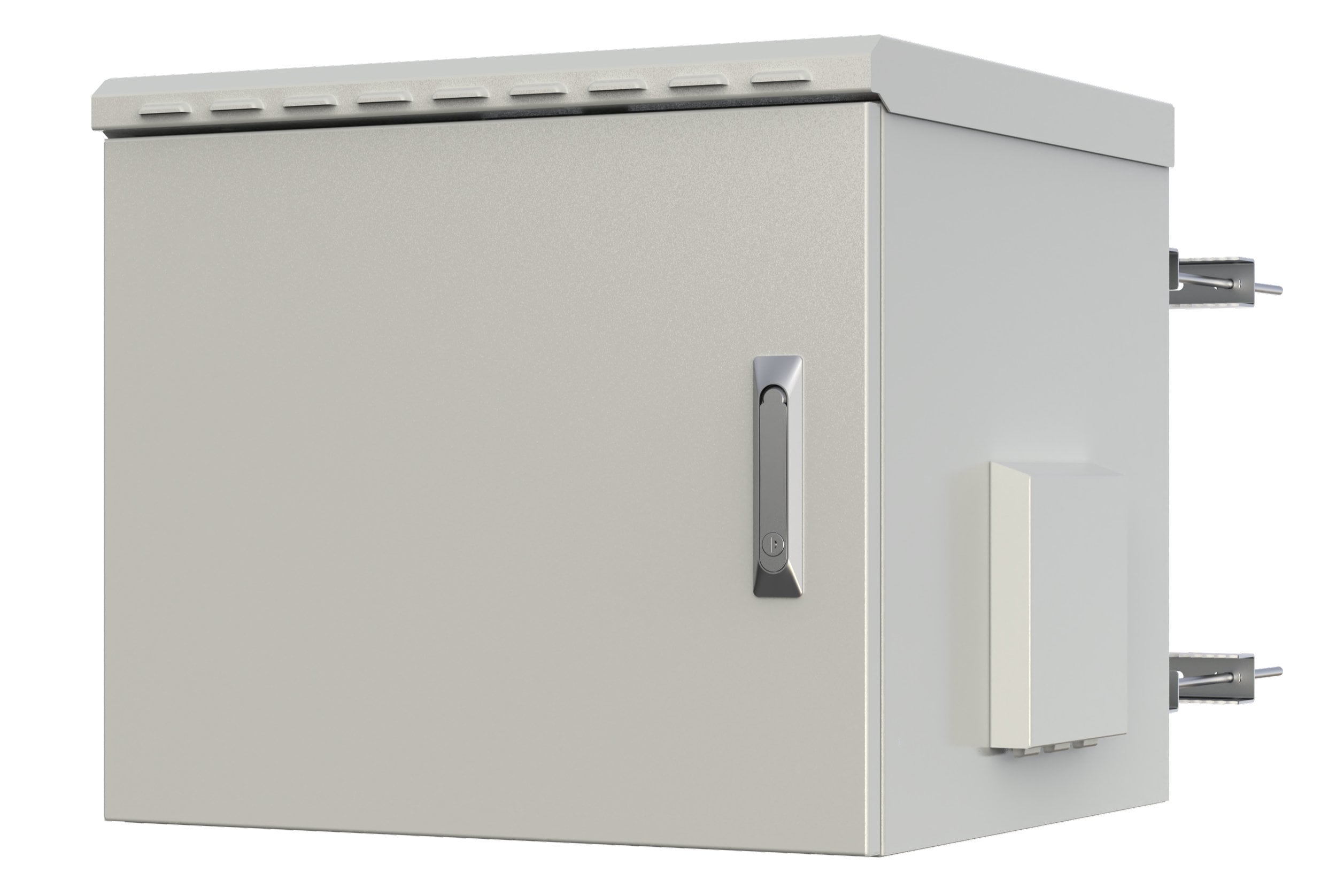 Armadio Rack 19'' Fissaggio a Palo 12U IP66 Porta Cieca Prof. 600 mm Grigio