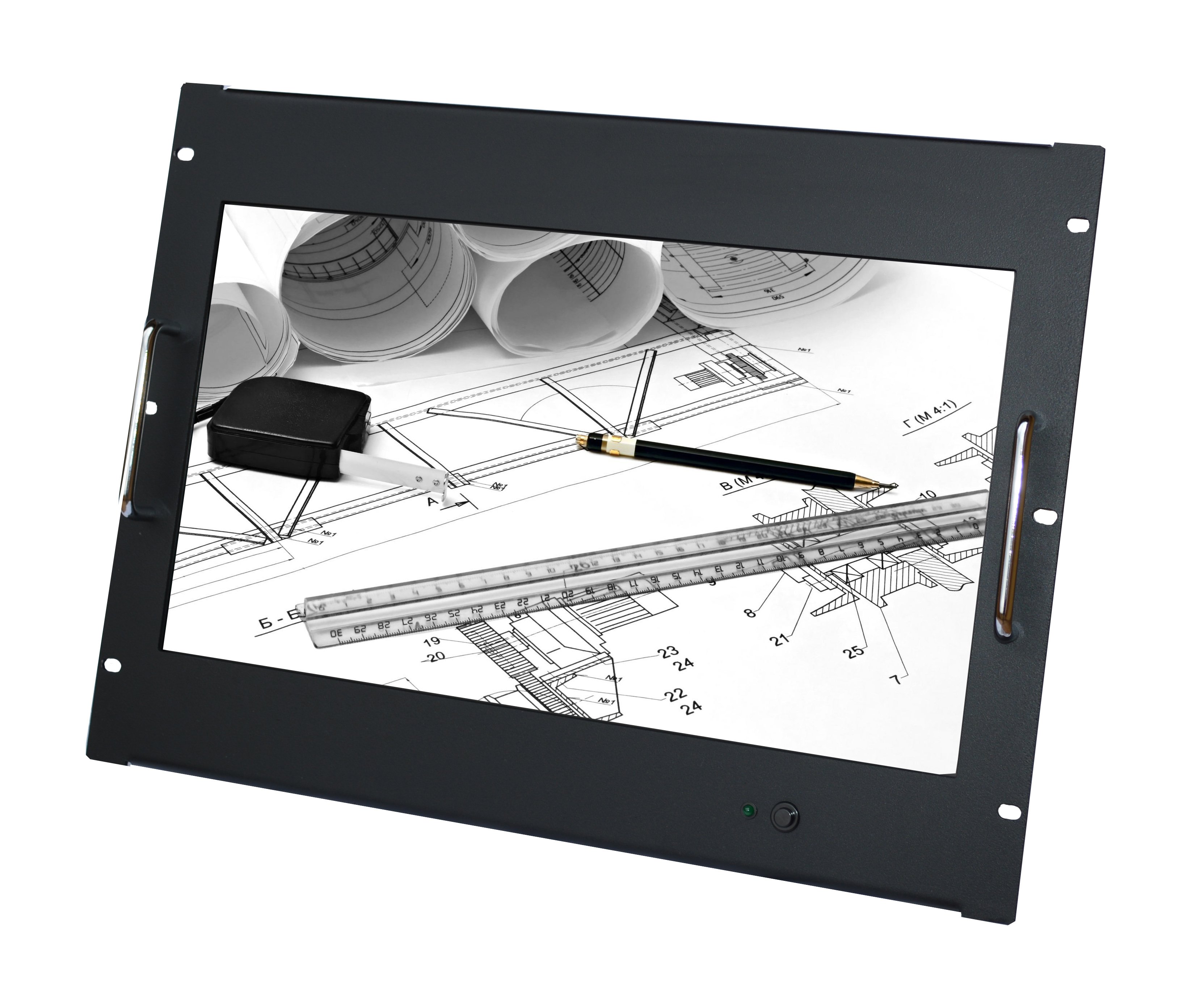 Monitor 8U per Armadio Rack 18,5'' Full HD Nero