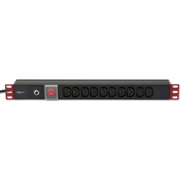 Multipresa 10 Posti VDE da Rack 19'' con Interruttore Spina C14 1U