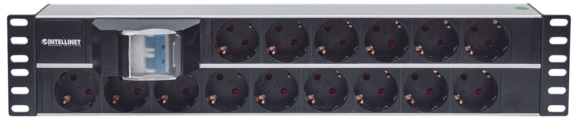 Multipresa 15 Posti da Rack 19'' 2U con Spina Schuko Angolata 2U