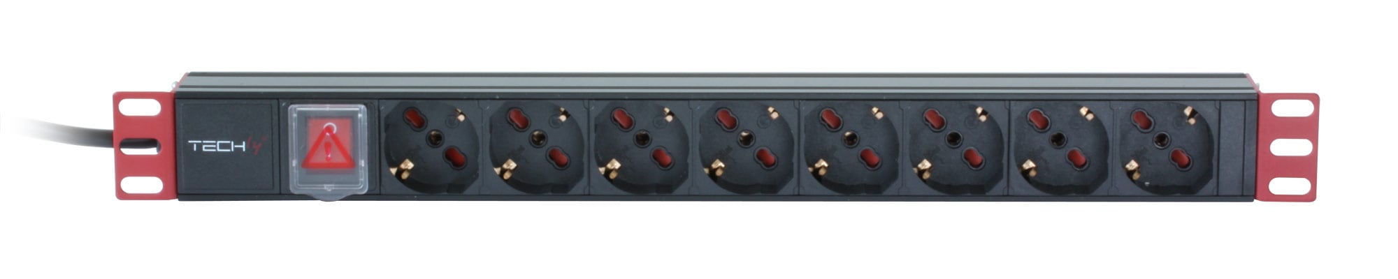 Multipresa 8 Posti da Rack 19'' con Interruttore Spina Italiana Cavo 3 metri 1U