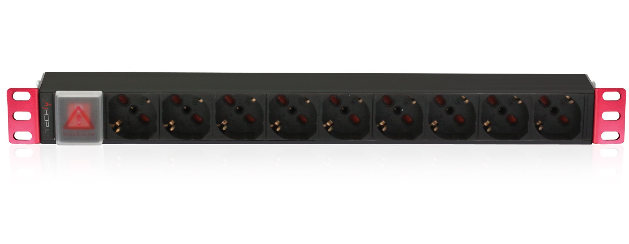 Multipresa 9 Posti da Rack 19'' con Interruttore Spina Italiana 1U