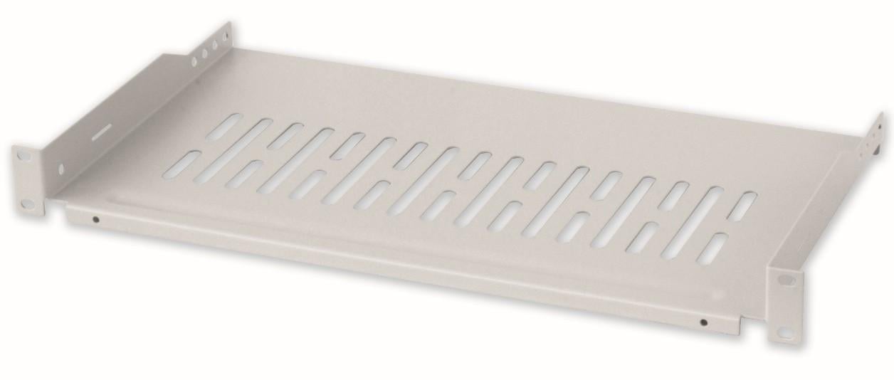Mensola per Rack 19'' 255 mm 1U Grigia 2 punti
