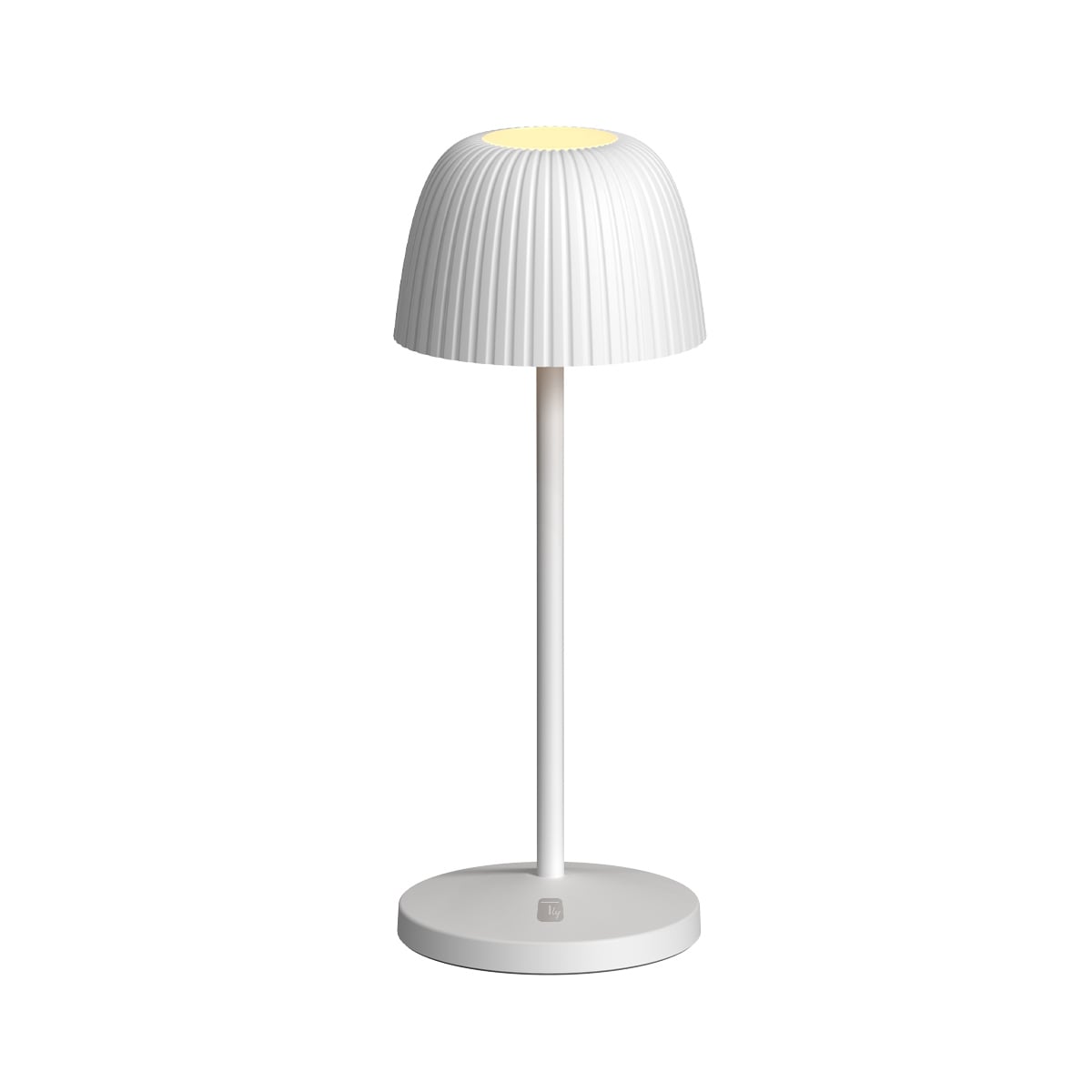 Lampada da Tavolo LED per Esterni con Base di Ricarica Bianca