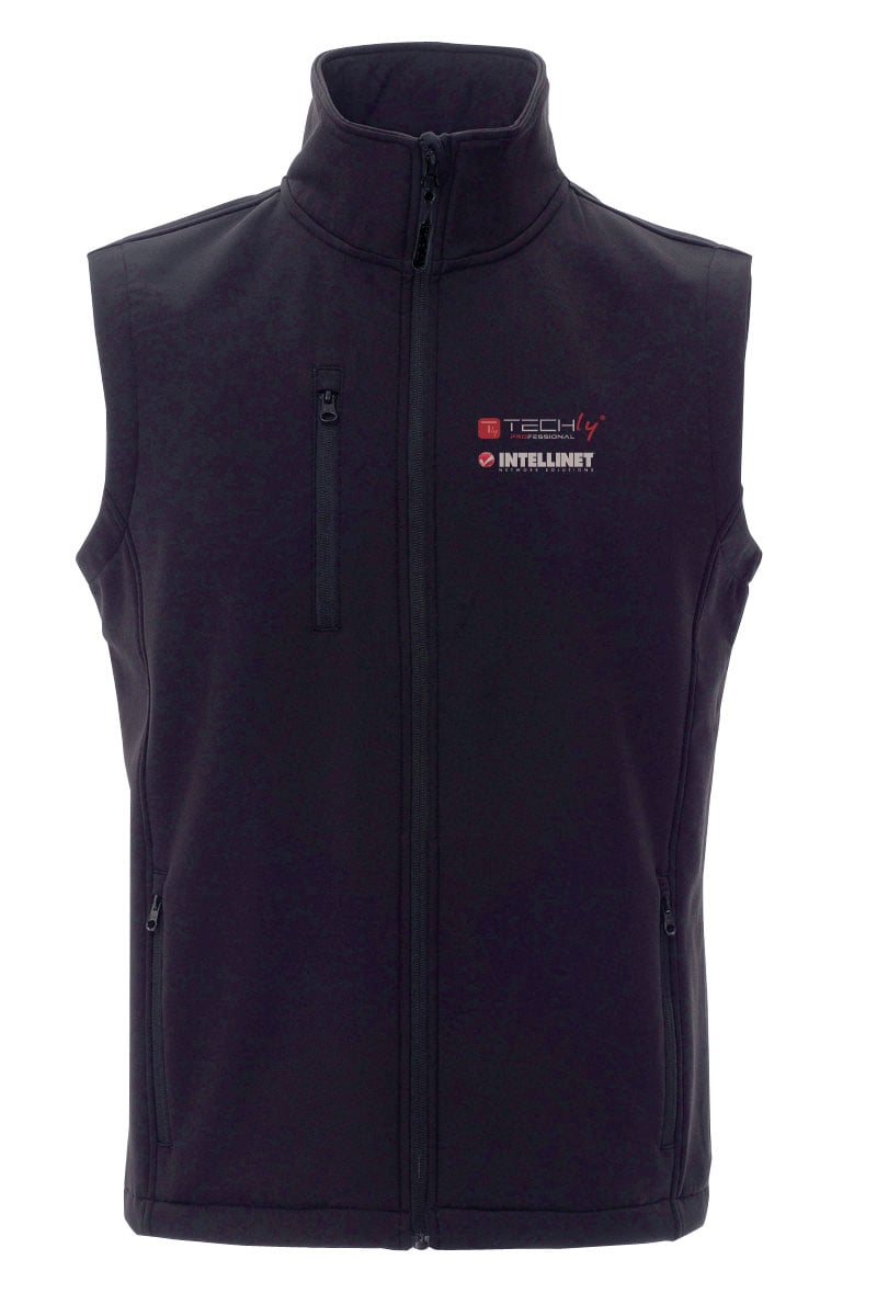 Smanicato da uomo Nero taglia XL con loghi Techly Professional e Intellinet