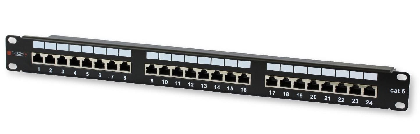 Pannello Patch STP 24 Posti RJ45 Cat.6 Techly