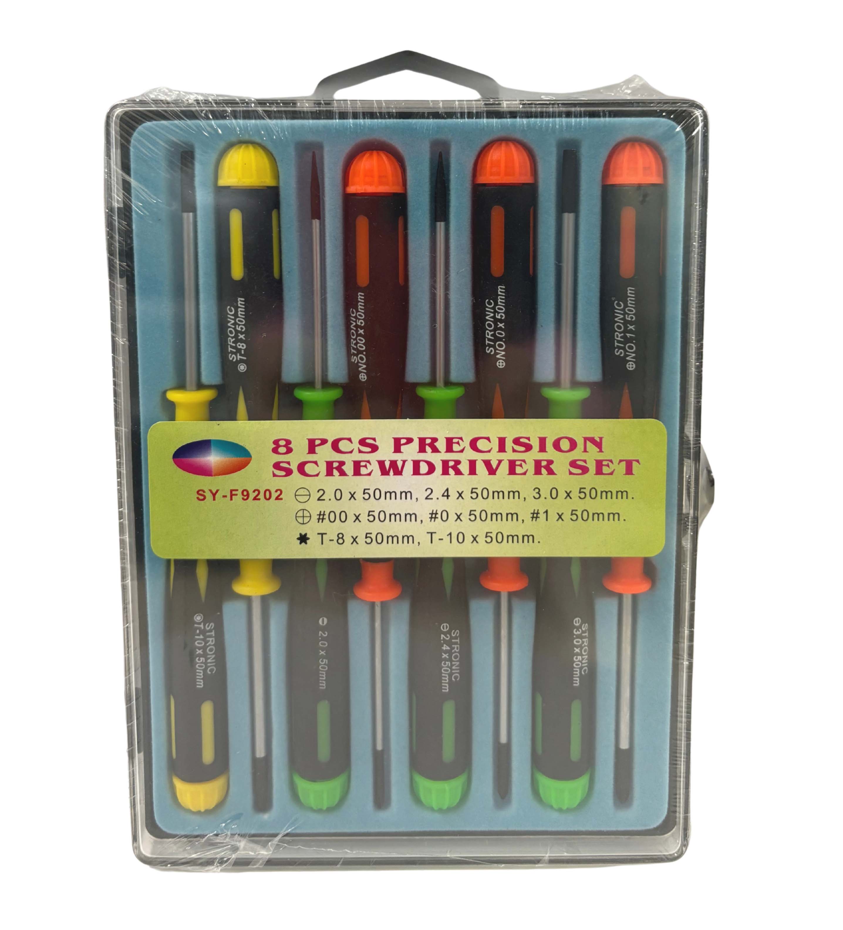 Set di 8 Cacciaviti di Precisione a Taglio Croce Torx