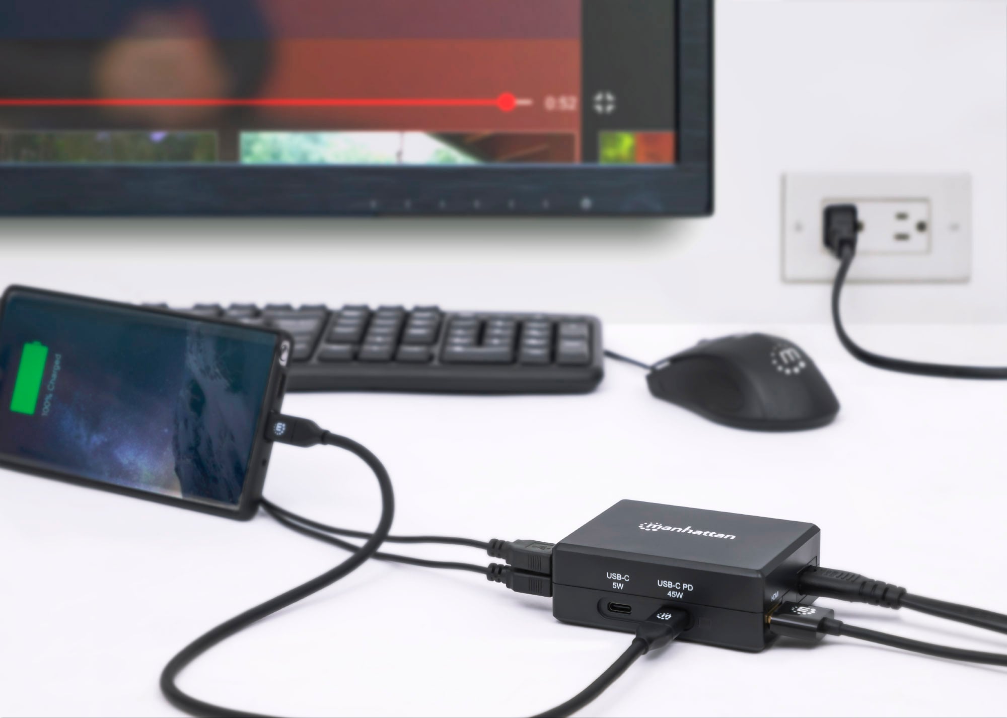 Hub USB-C™ con funzione di ricarica Power Delivery 45W