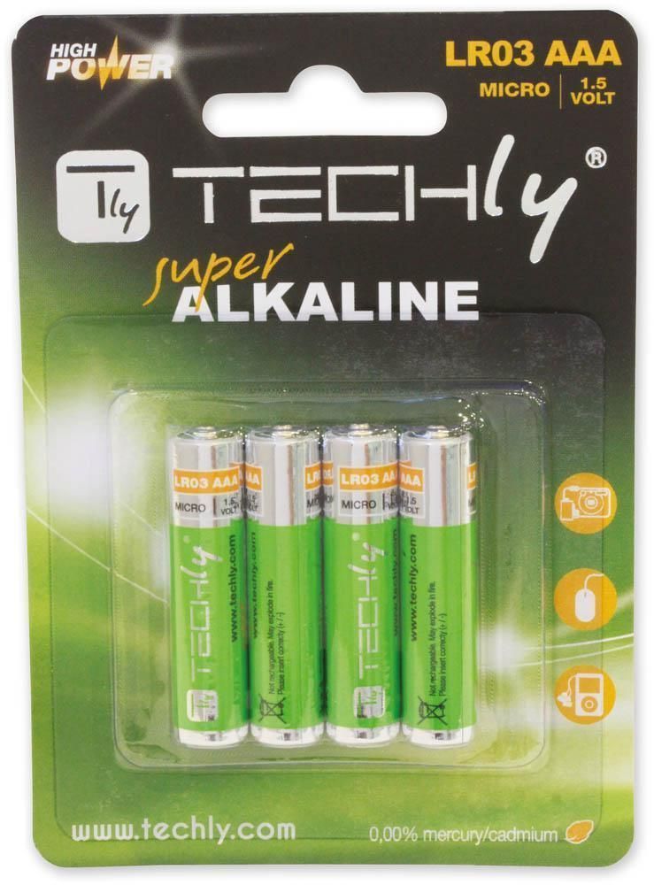 Blister 4 Batterie High Power Mini Stilo AAA Alcaline LR03 1.5V
