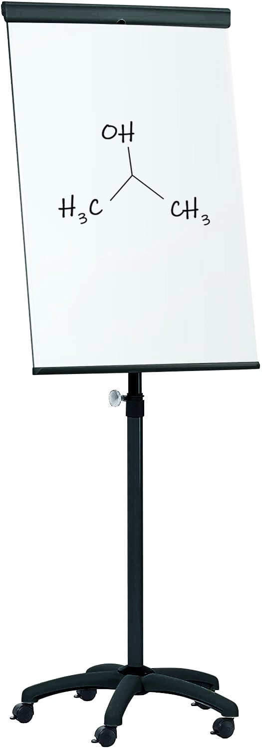 Lavagna Magnetica Cancellabile Flipchart Portablocco Ruote 70x100 cm