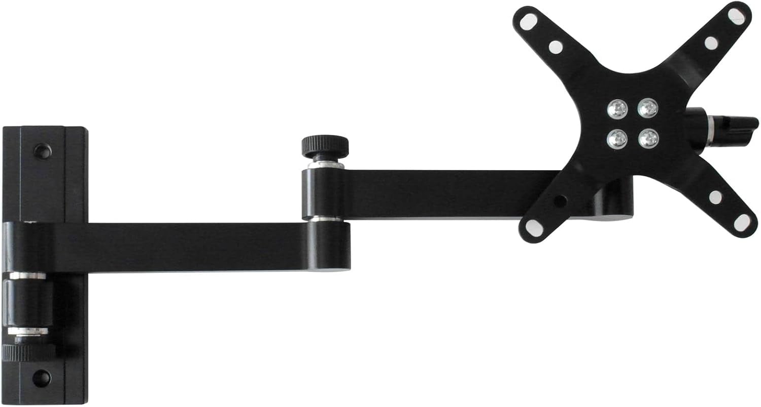 Supporto a muro per TV LED LCD 13-30'' inclinabile 3 snodi nero