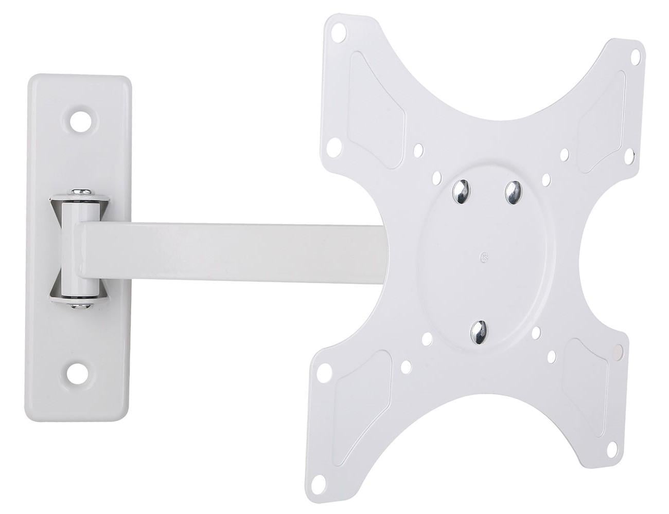Supporto a muro per TV LED LCD 19 - 37'' inclinabile 2 snodi bianco