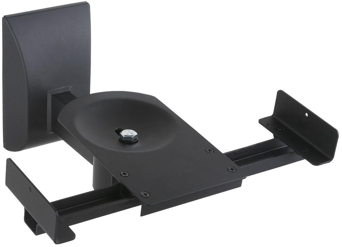 Coppia Staffe Speakers a Parete fino a 25kg Nero