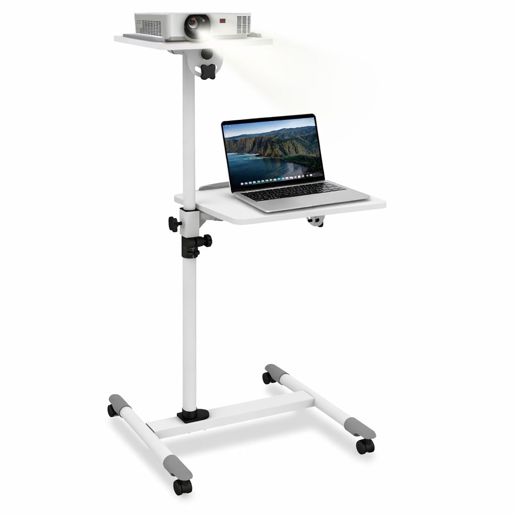 Carrello Supporto per Proiettore Beamer Notebook PC Ripiani Regolabili