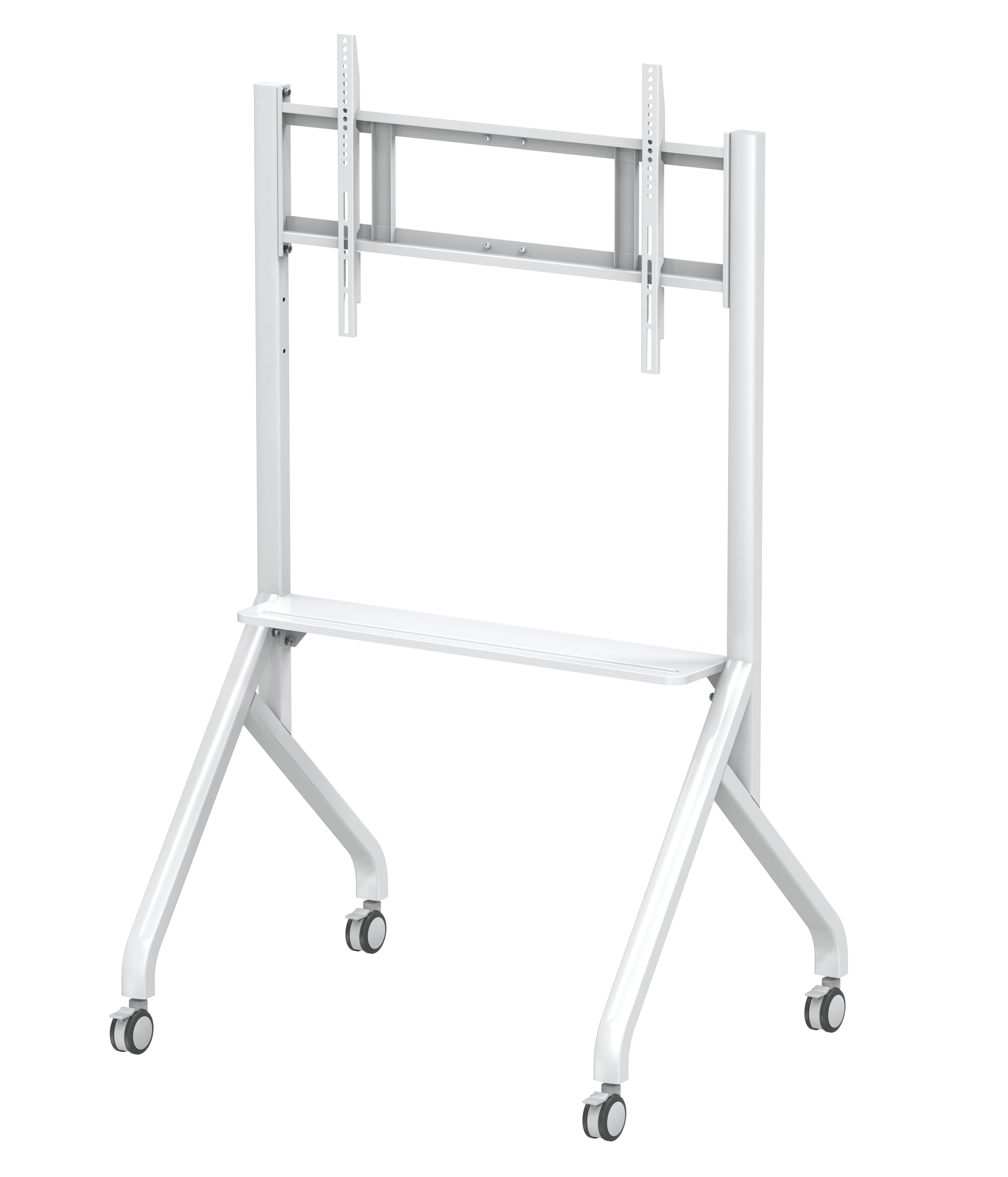 Supporto Mobile da Pavimento Multifunzione per TV LCD/LED/Plasma 55-86'' Bianco