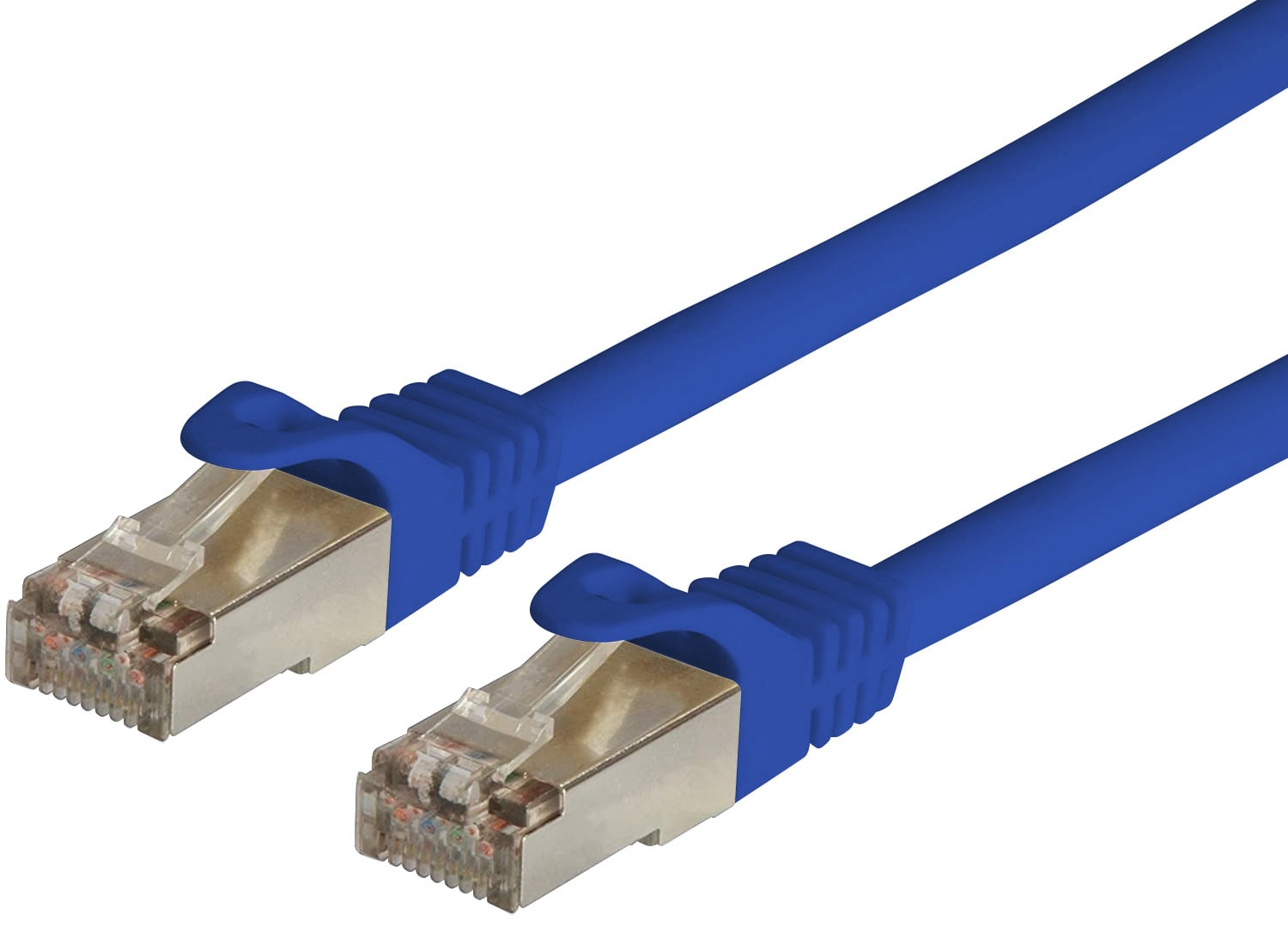 Cavo di Rete Patch in Rame Cat. 6A SFTP LSZH 0,5 m Blu