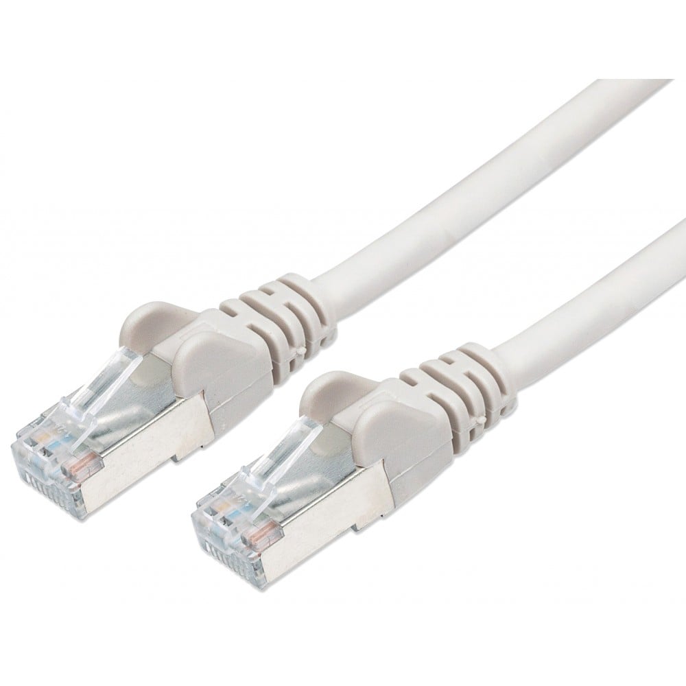 Cavo di rete Patch in rame Cat. 6A Bianco SFTP LSZH 1m