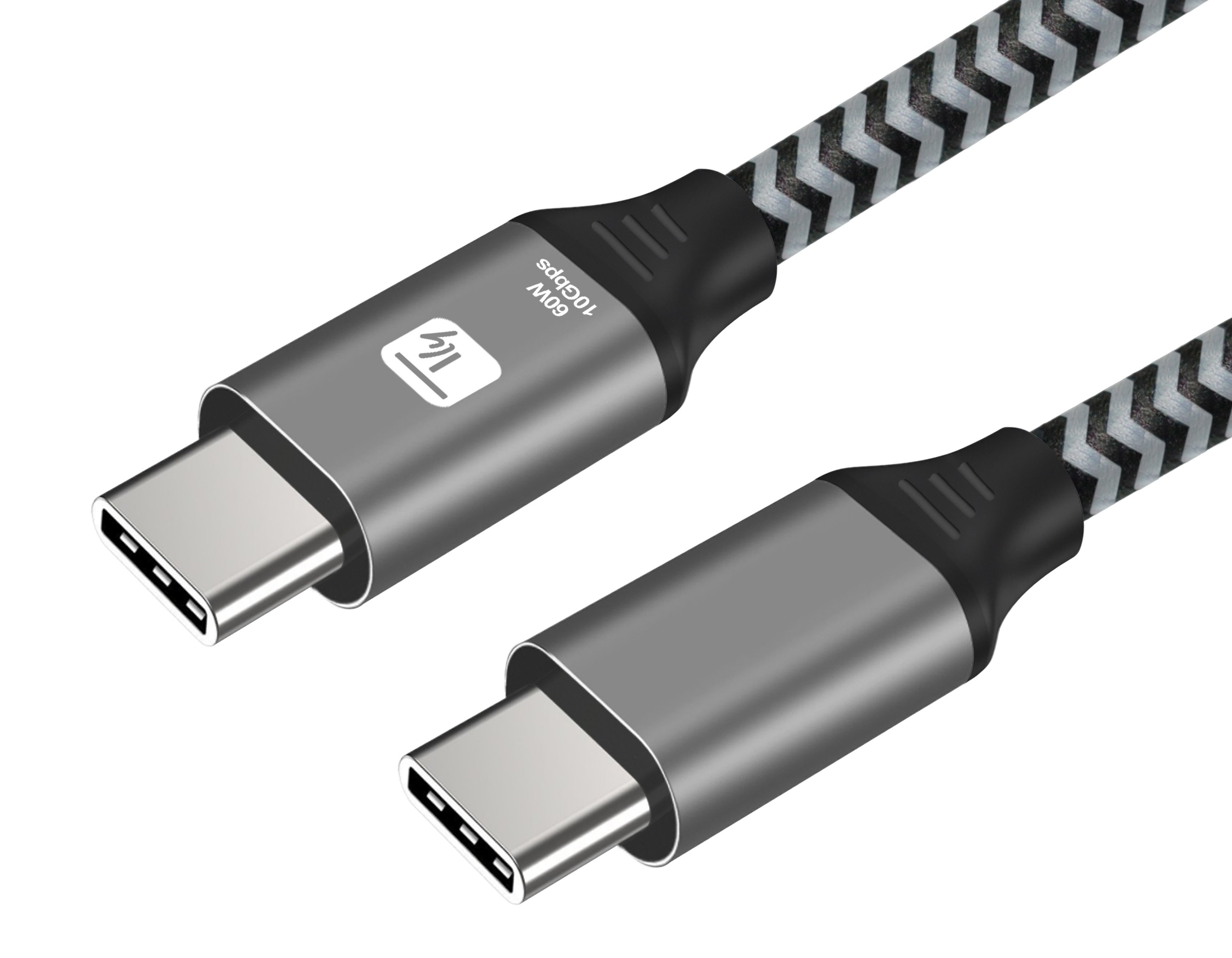 Cavo USB-C™ Maschio 3.2 / USB-C™ Maschio 3A 60W 2m Alluminio