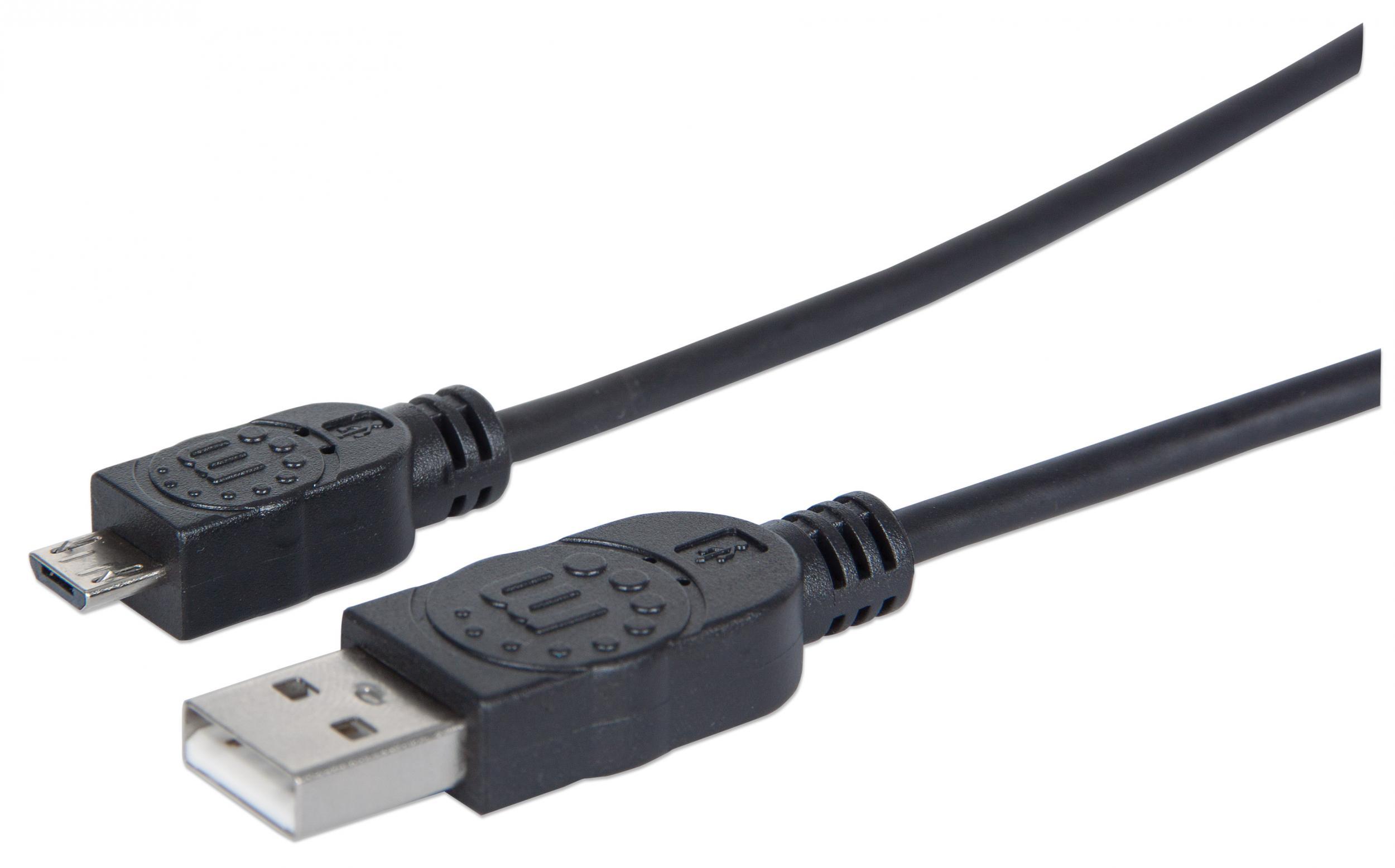 Cavo USB 2.0 A maschio/Micro B maschio 0,15m Nero