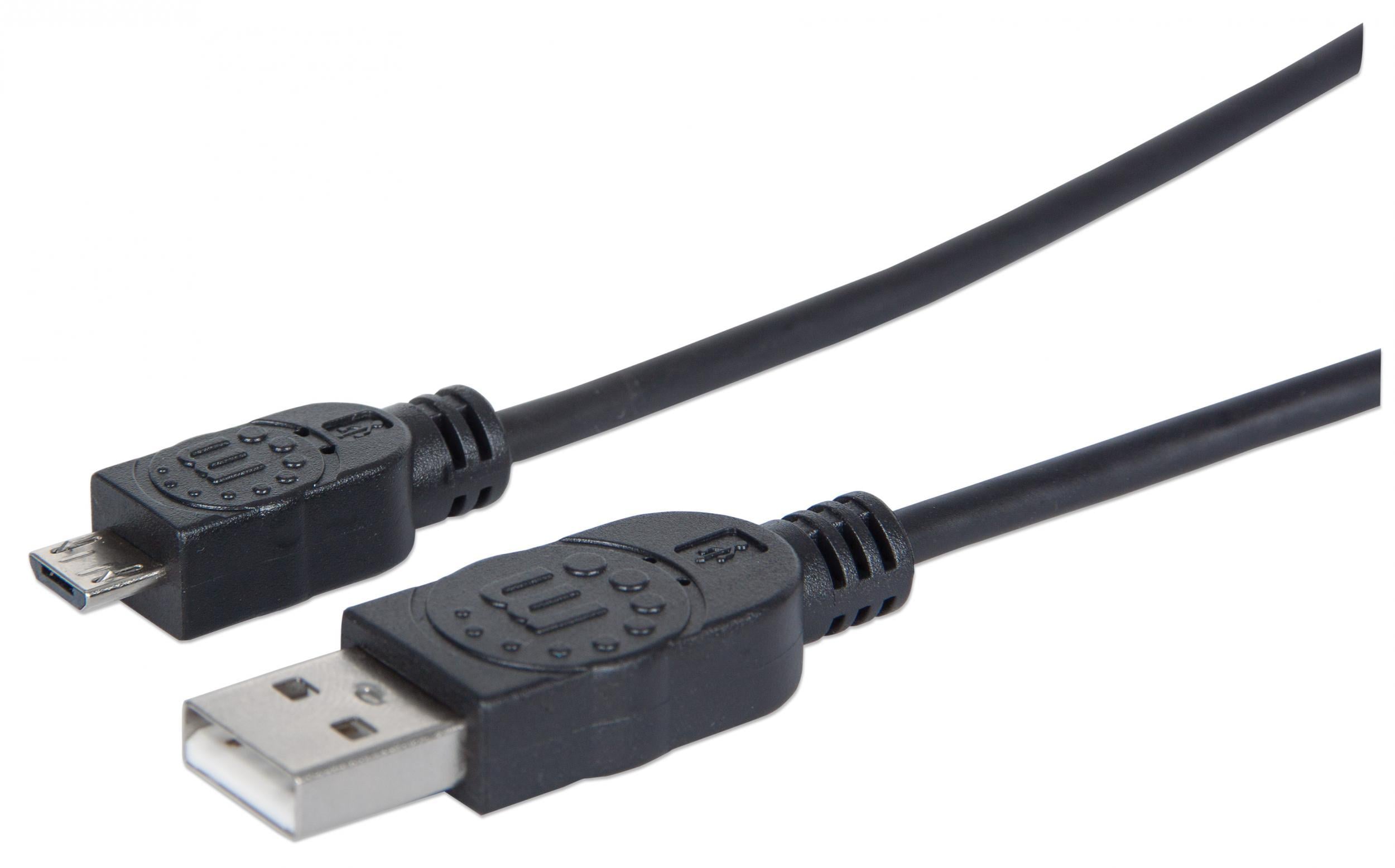 Cavo USB 2.0 A maschio/Micro B maschio 0,3 m Nero