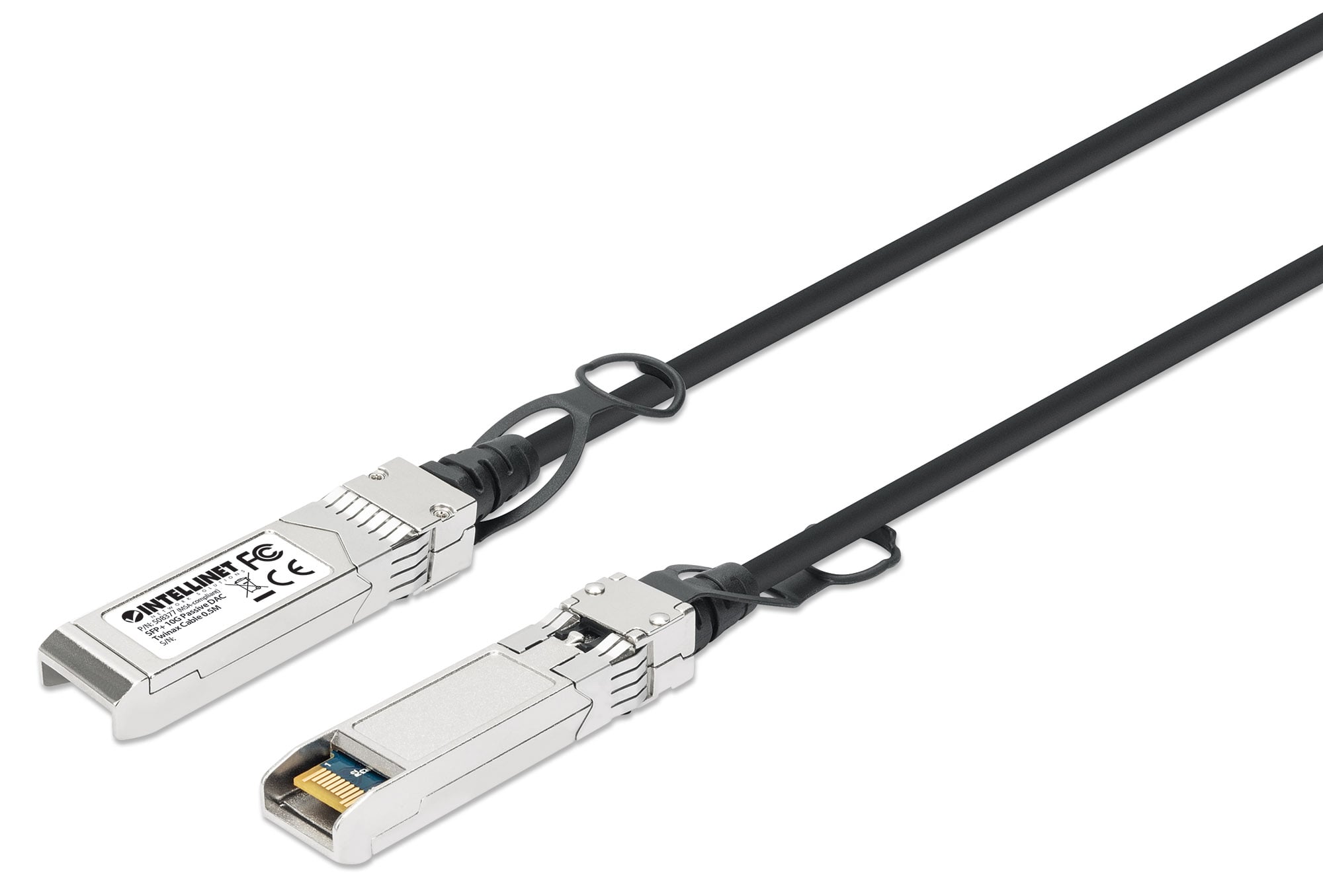 Cavo in Rame Twinax DAC Passivo con Connettori SFP+ 10Gb 0,5m Nero