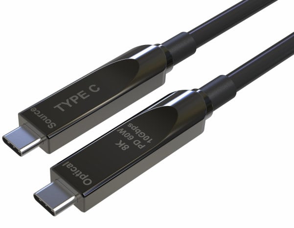 Cavo Ottico Attivo (AOC) Dati e Video USB 3.2 Gen 2 10Gbps USB-C&trade; M/M Fibra Ottica 8K 15 m