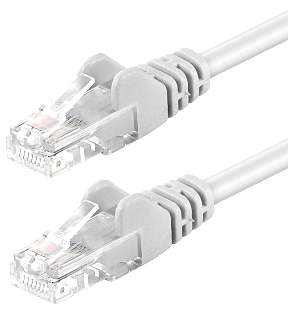 Cavo di rete Patch in Rame Cat. 5e Bianco UTP 3 m