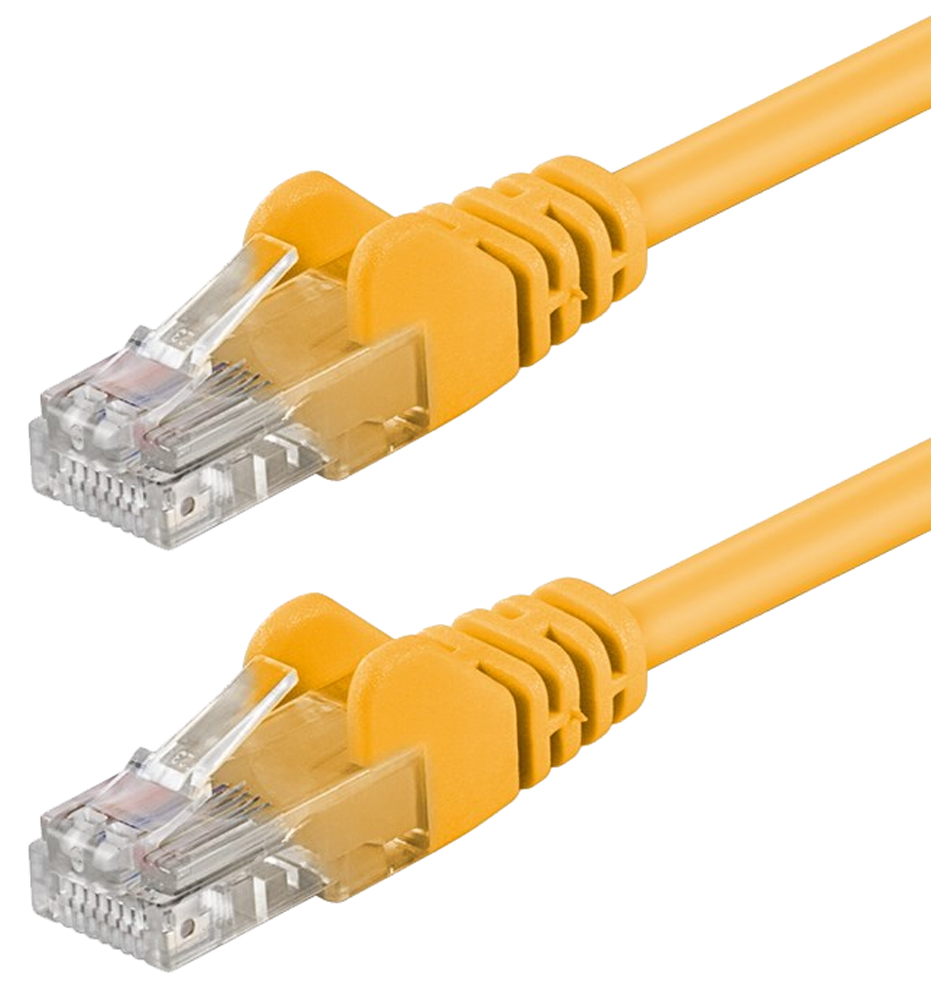 Cavo di rete Patch in Rame Cat. 5e Giallo UTP 5 m