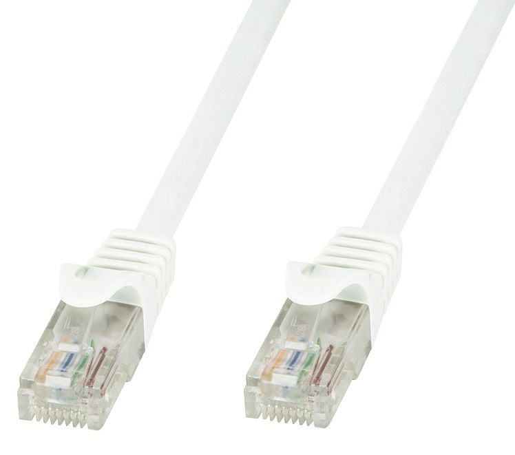Cavo di Rete Patch in Rame Cat.6 Bianco UTP 3 metri