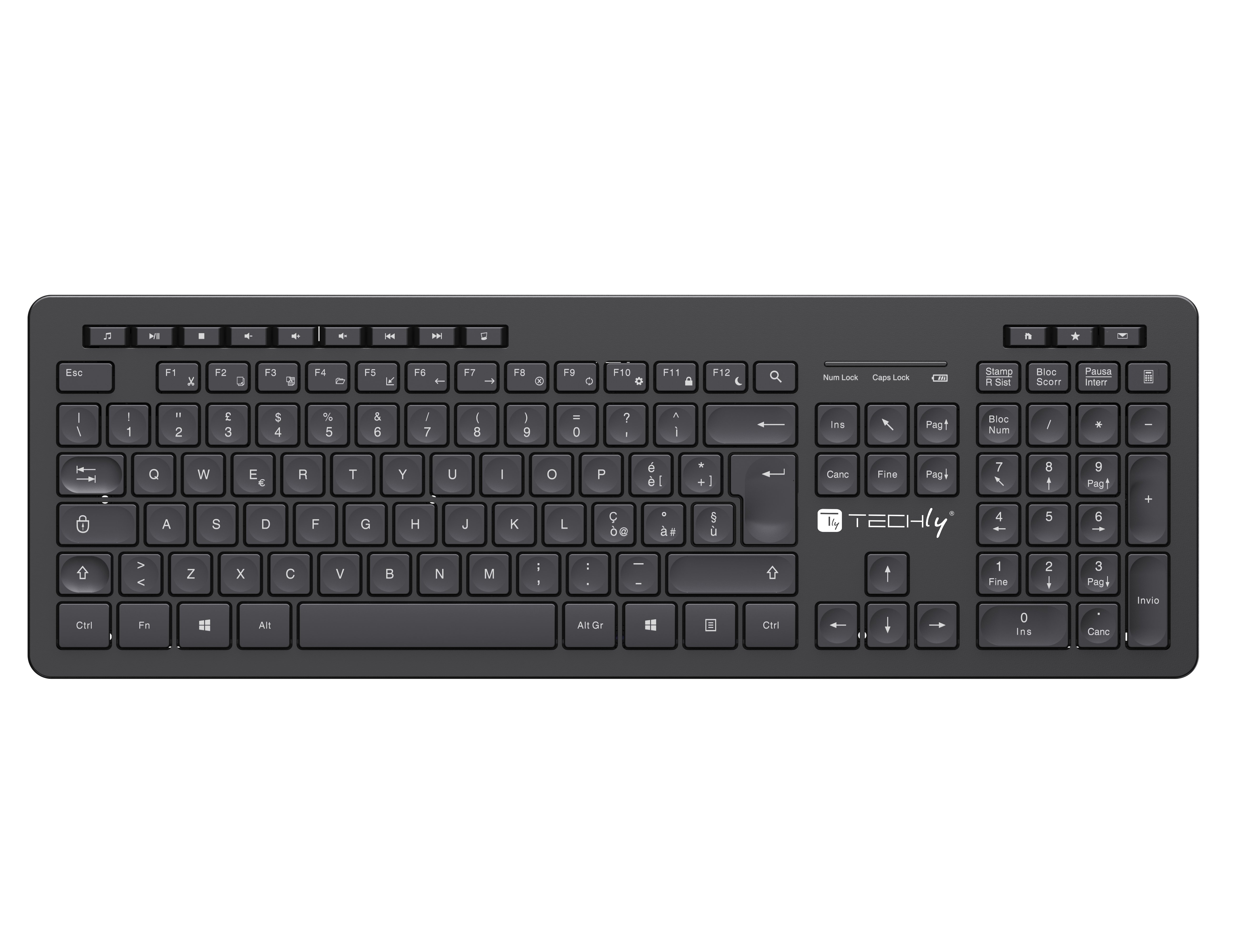 Tastiera Wireless Layout Italiano Nero