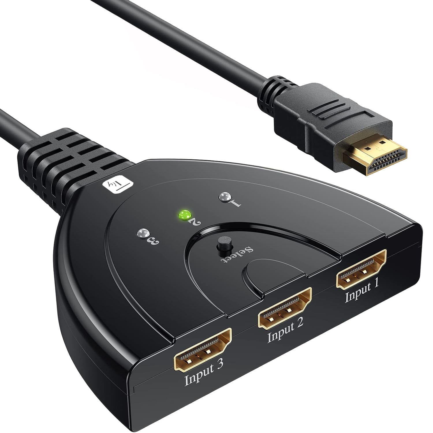 Switch HDMI 3x1 8K@60Hz Ultra HD 3 In 1 Out Compatto